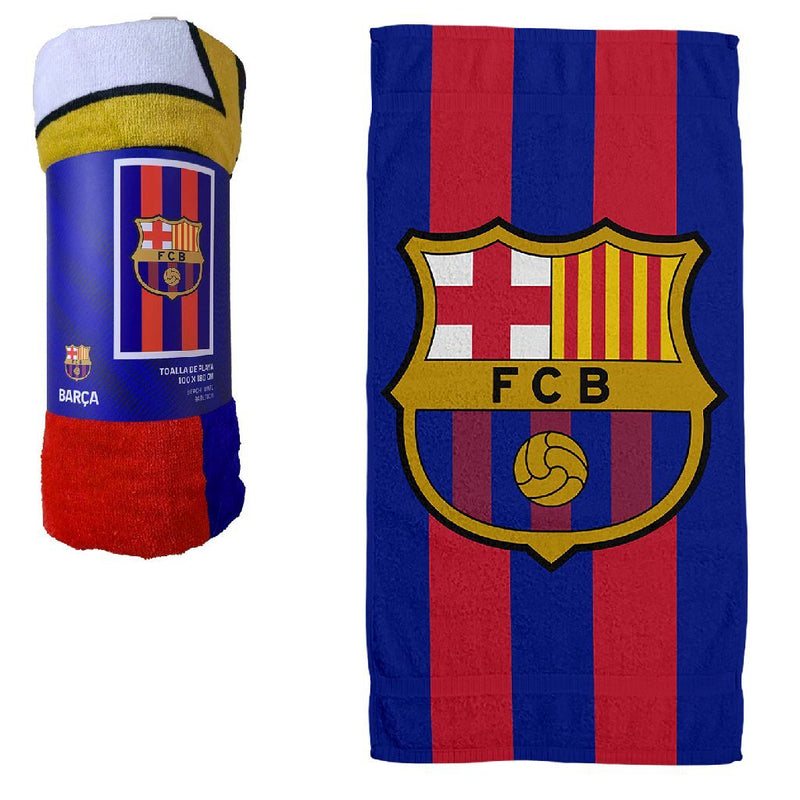 Load image into Gallery viewer, Overige merken fc barcelona badlaken 100x180 cm blauw rood
