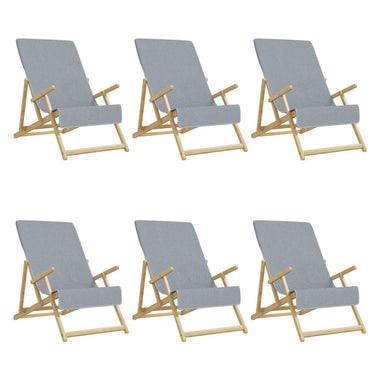 Vidaxl strandhanddoeken 6 st 400 g m² 60x135 cm stof grijs