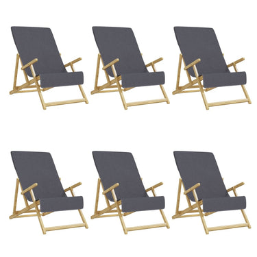 Vidaxl strandhanddoeken 6 st 400 g m² 60x135 cm stof antracietkleurig