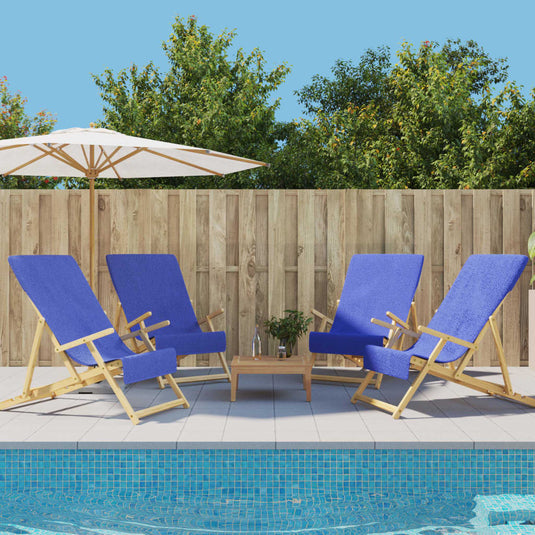 Vidaxl strandhanddoeken 4 st 400 g m² 60x135 cm stof koningsblauw