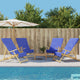 Vidaxl strandhanddoeken 4 st 400 g m² 60x135 cm stof koningsblauw