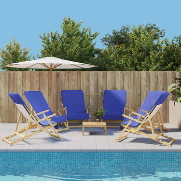 Vidaxl strandhanddoeken 6 st 400 g m² 60x135 cm stof koningsblauw