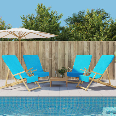 Vidaxl strandhanddoeken 4 st 400 g m² 60x135 cm stof turquoise