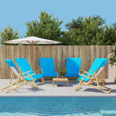 Vidaxl strandhanddoeken 6 st 400 g m² 60x135 cm stof turquoise