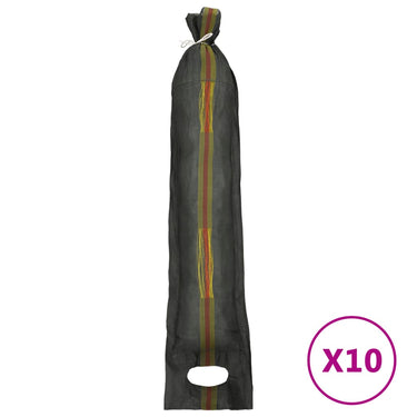 Vidaxl zandzakken 10 st 103x25 cm hdpe donkergroen