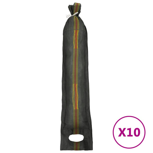 Vidaxl zandzakken 10 st 103x25 cm hdpe donkergroen