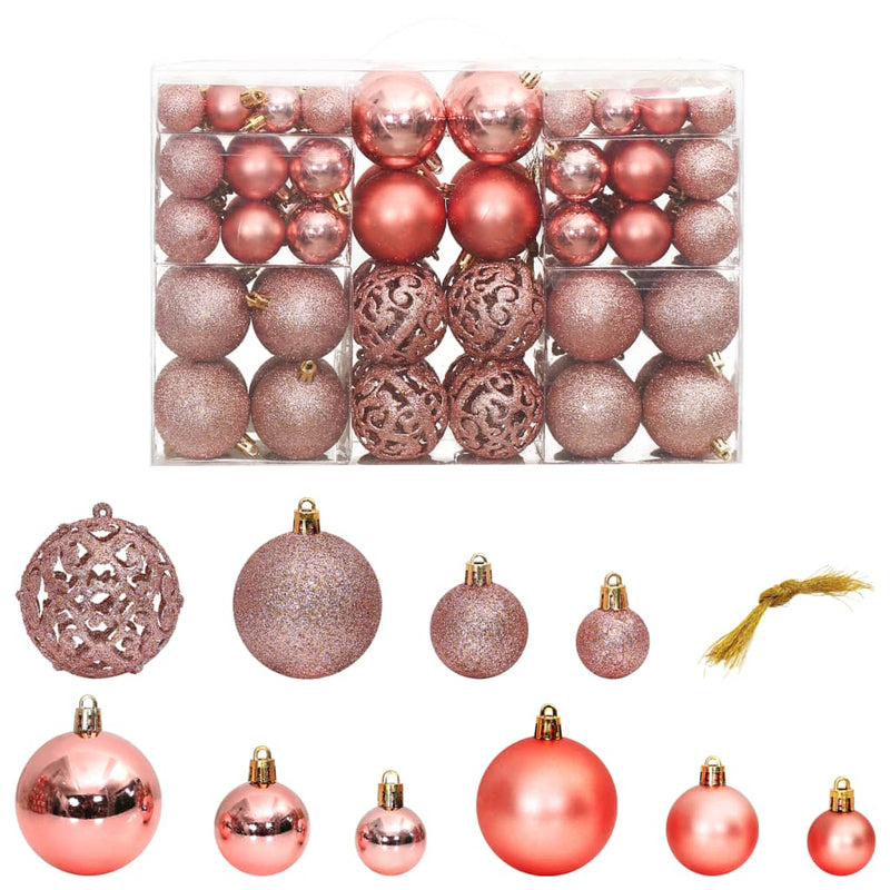 Load image into Gallery viewer, VidaXL Kerstballen 100 st 3 4 6 cm roze en rosé
