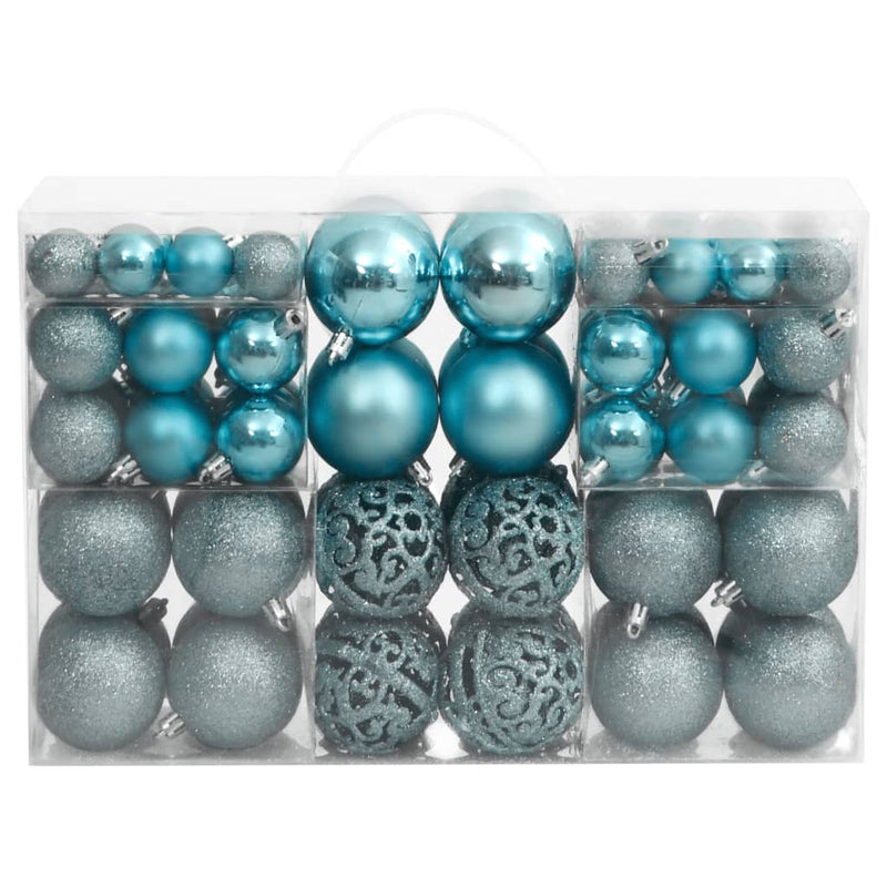 Load image into Gallery viewer, VidaXL Kerstballen 100 st 3 4 6 cm turquoise
