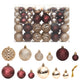 VidaXL Kerstballen 100 st 3 4 6 cm champagnekleurig en bruin