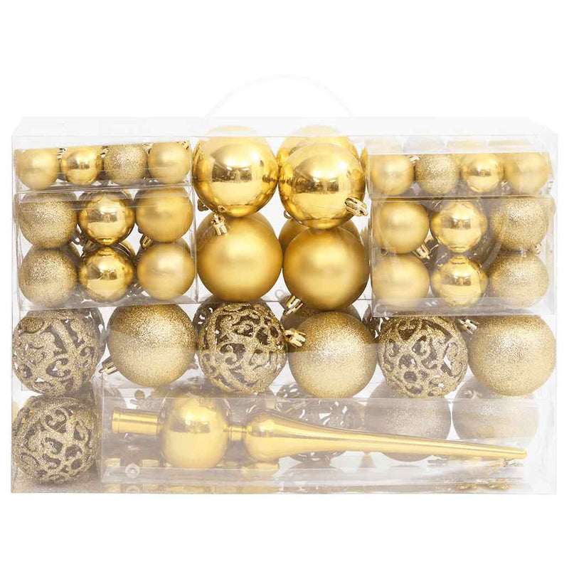Load image into Gallery viewer, Vidaxl 111-delige kerstballenset polystyreen goudkleurig
