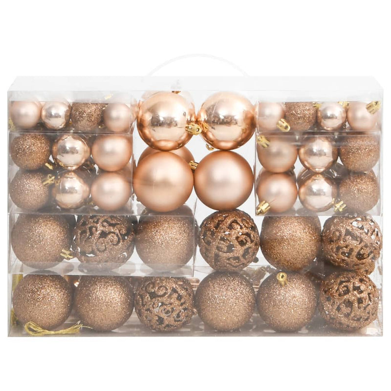Load image into Gallery viewer, VidaXL 111-delige Kerstballenset polystyreen roségoud
