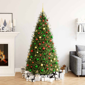 Vidaxl 112-delige kerstballenset polystyreen rood groen en goudkleurig