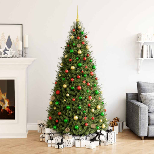 VidaXL 112-delige Kerstballenset polystyreen rood groen en goudkleurig