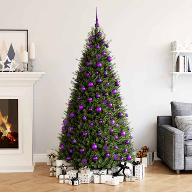 Vidaxl 111-delige kerstballenset polystyreen paars