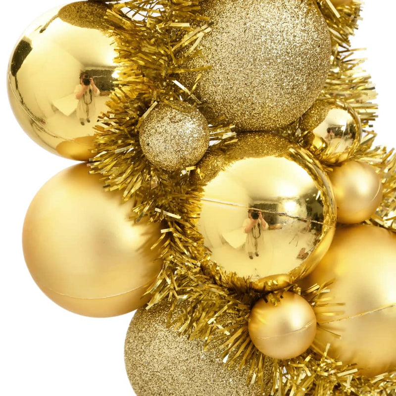 Afbeelding laden in galerijviewer, Vidaxl kerstkrans 45 cm polystyreen goudkleurig
