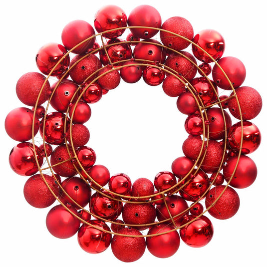 Vidaxl kerstkrans 45 cm polystyreen rood