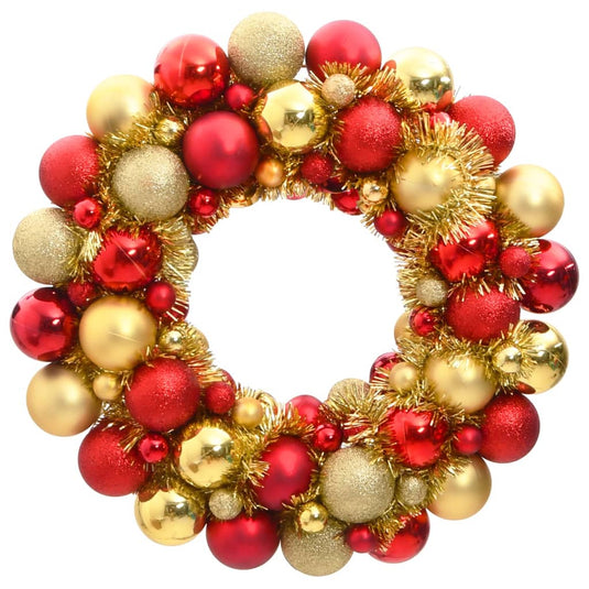 VidaXL Kerstkrans 45 cm polystyreen rood en goudkleurig