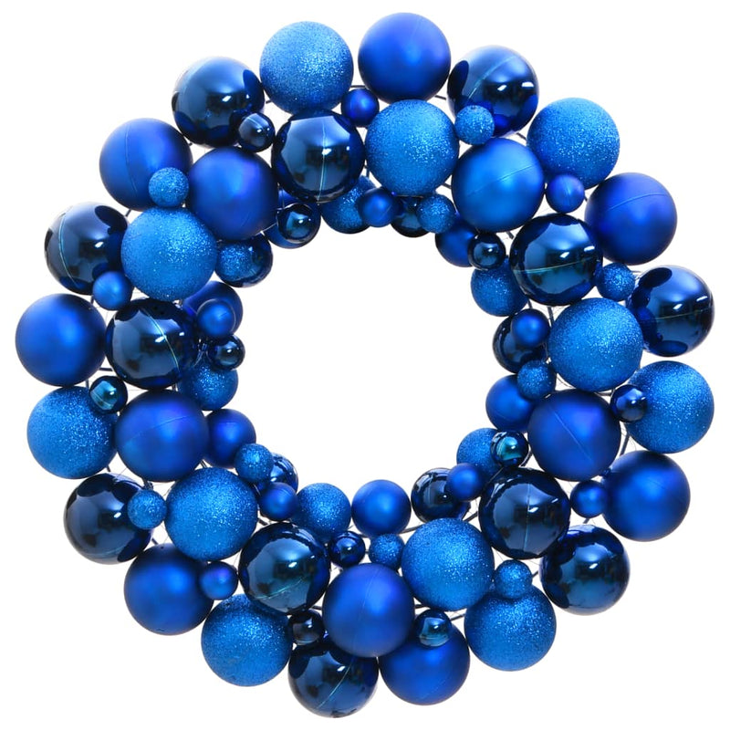 Chargez l'image dans la visionneuse de la galerie, Vidaxl kerstkrans 45 cm polystyreen blauw
