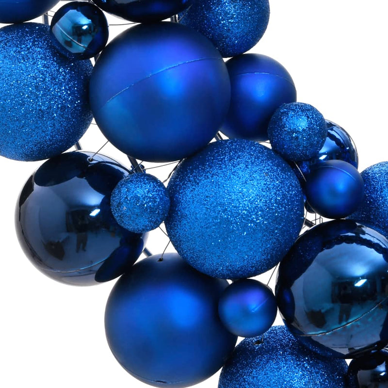 Chargez l'image dans la visionneuse de la galerie, Vidaxl kerstkrans 45 cm polystyreen blauw

