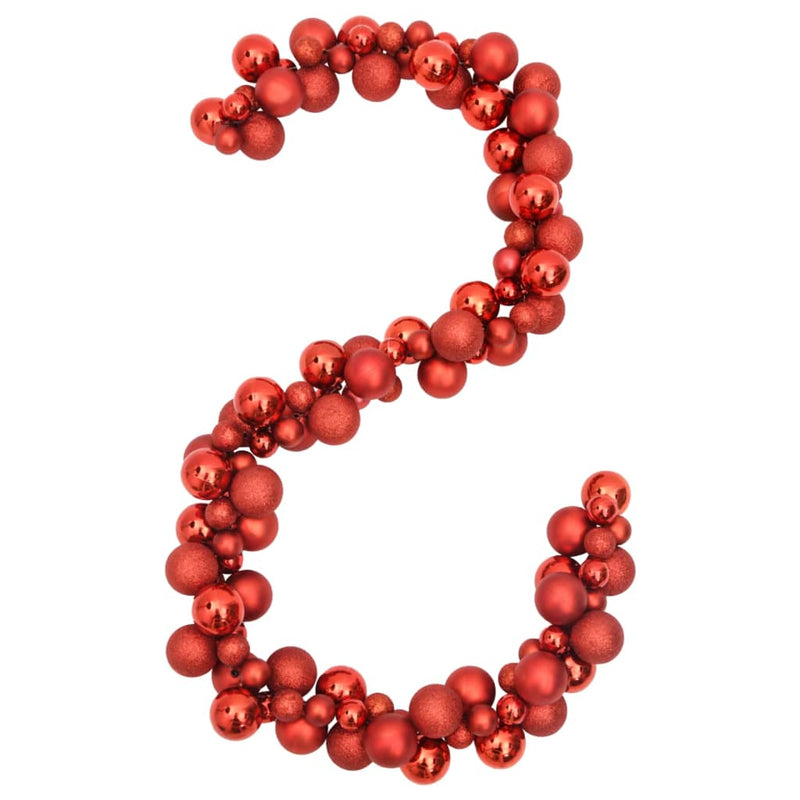 Load image into Gallery viewer, VidaXL Kerstslinger ballen 175 cm polystyreen rood
