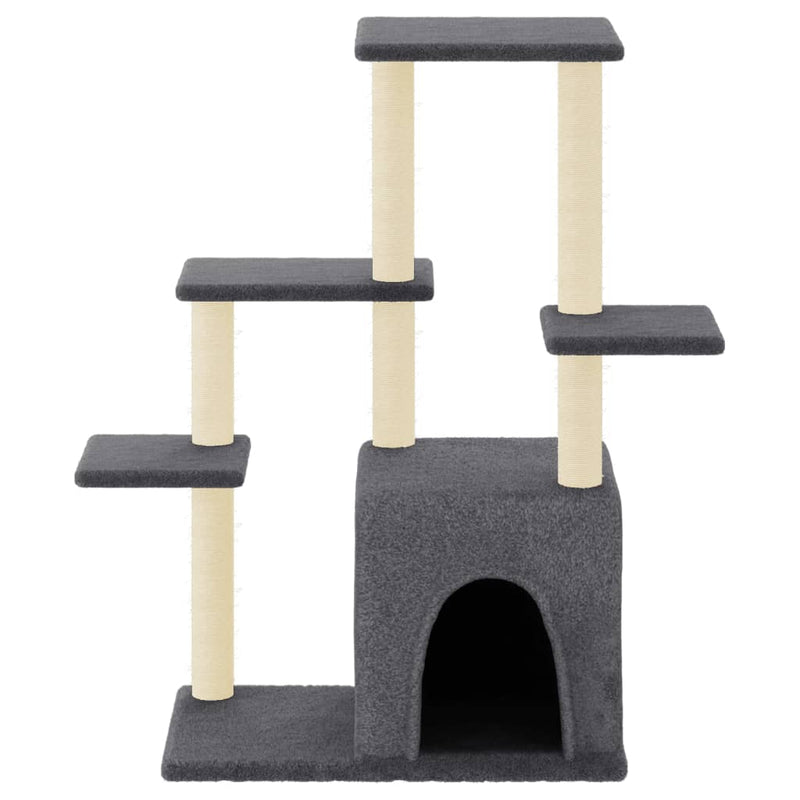 Load image into Gallery viewer, Vidaxl kattenmeubel met sisal krabpalen 97,5 cm donkergrijs
