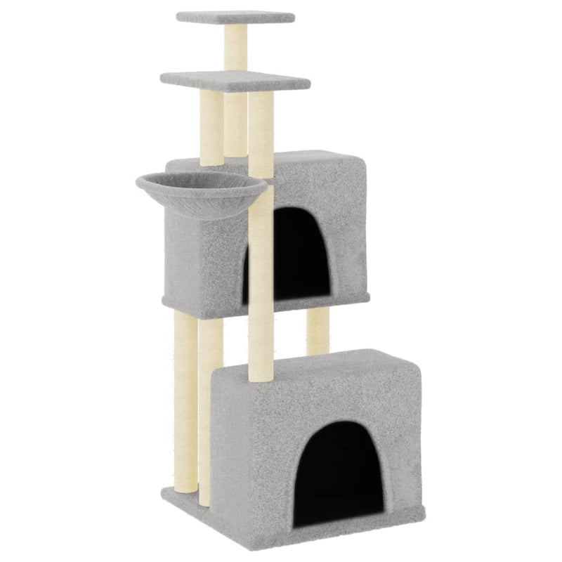 Load image into Gallery viewer, Vidaxl kattenmeubel met sisal krabpalen 122 cm lichtgrijs
