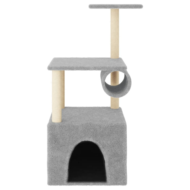 Load image into Gallery viewer, Vidaxl kattenmeubel met sisal krabpalen 109,5 cm lichtgrijs

