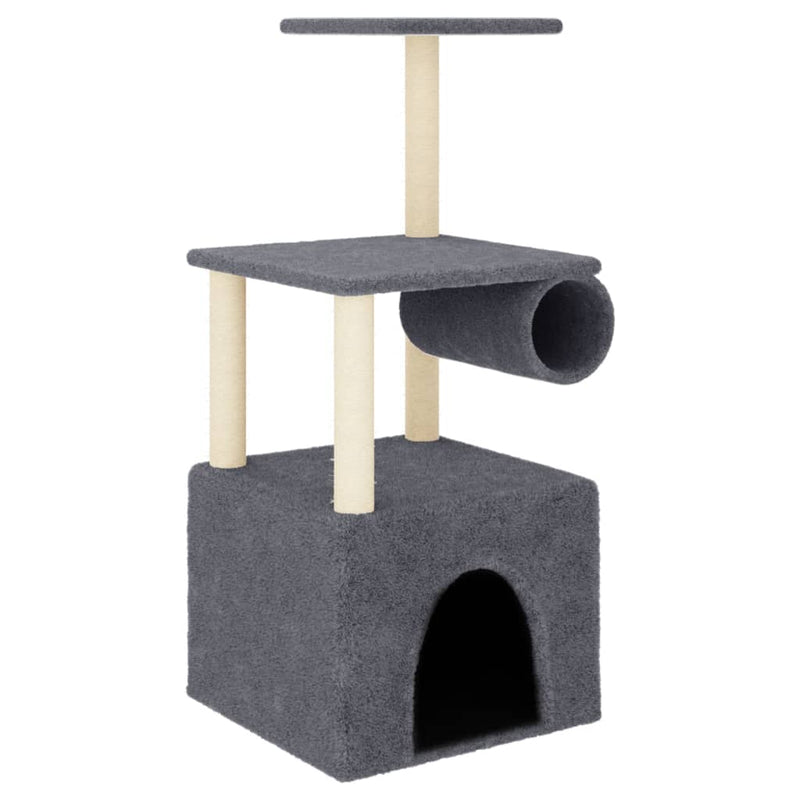 Load image into Gallery viewer, Vidaxl kattenmeubel met sisal krabpalen 109,5 cm donkergrijs
