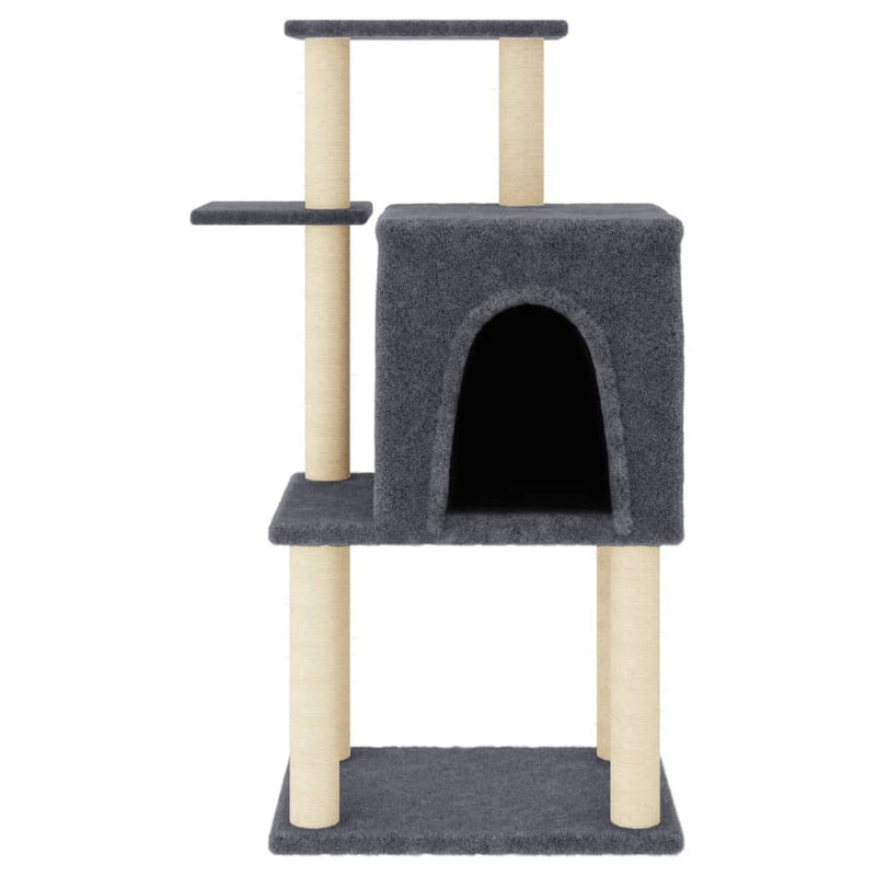 Chargez l'image dans la visionneuse de la galerie, Vidaxl kattenmeubel met sisal krabpalen 97 cm donkergrijs
