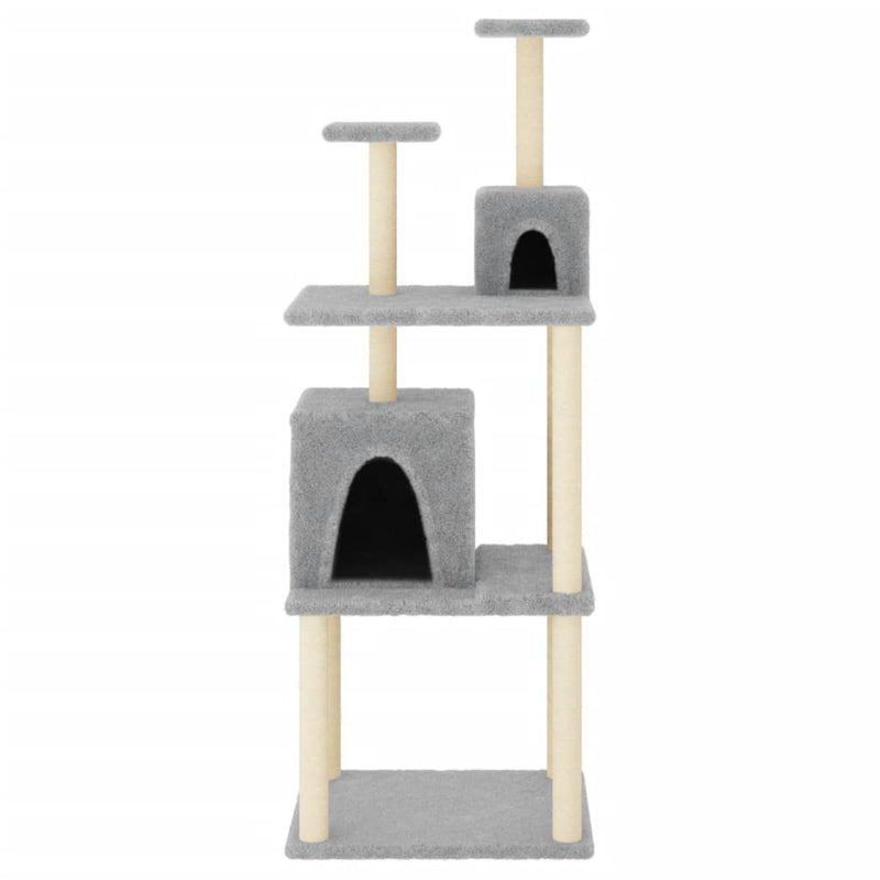 Load image into Gallery viewer, Vidaxl kattenmeubel met sisal krabpalen 167 cm lichtgrijs
