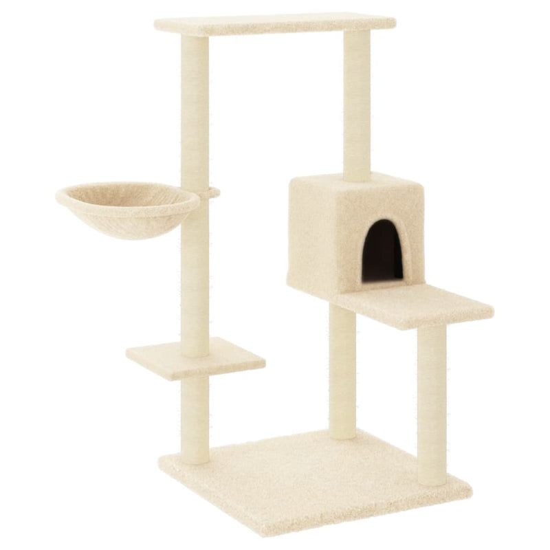Load image into Gallery viewer, Vidaxl kattenmeubel met sisal krabpalen 95 cm crèmekleurig
