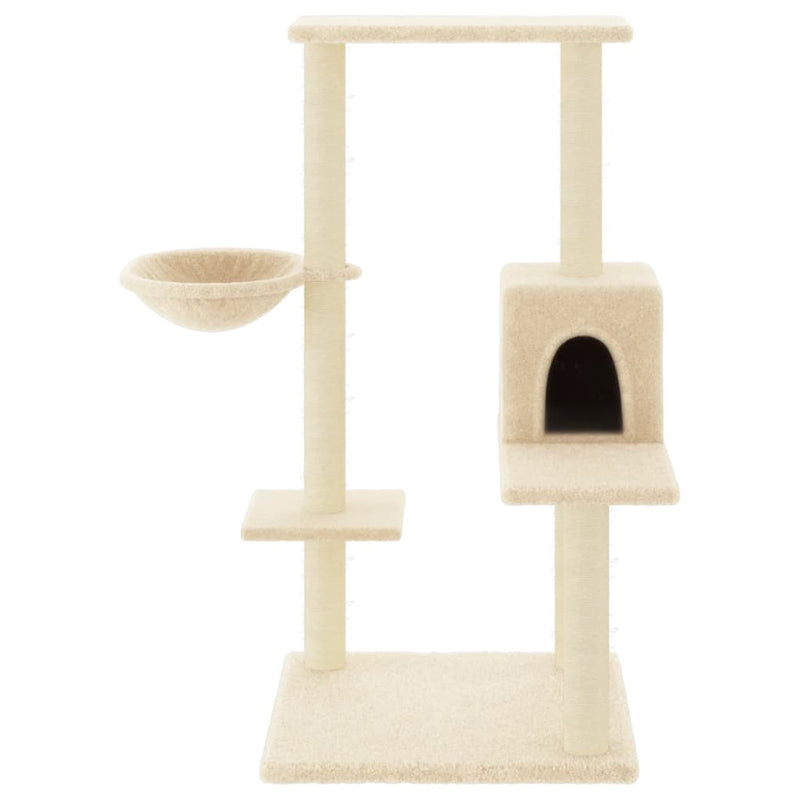 Load image into Gallery viewer, Vidaxl kattenmeubel met sisal krabpalen 95 cm crèmekleurig
