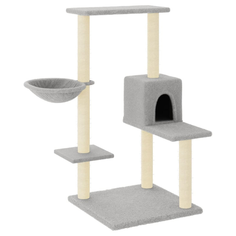 Load image into Gallery viewer, Vidaxl kattenmeubel met sisal krabpalen 95 cm lichtgrijs
