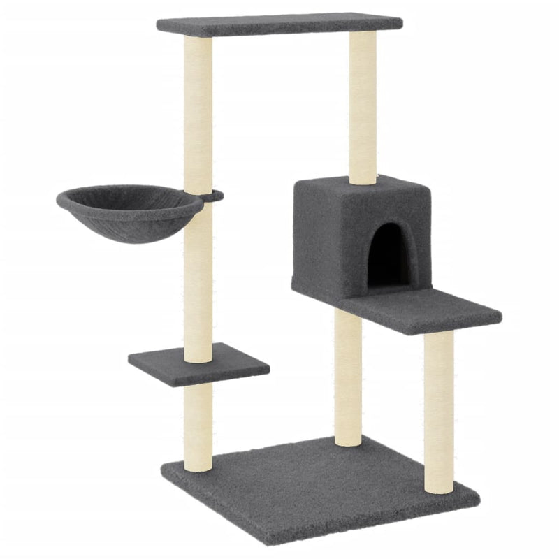 Load image into Gallery viewer, Vidaxl kattenmeubel met sisal krabpalen 95 cm donkergrijs
