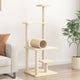 Vidaxl kattenmeubel met sisal krabpalen 136 cm crèmekleurig