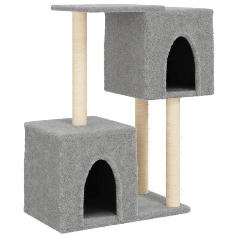 Load image into Gallery viewer, Vidaxl kattenmeubel met sisal krabpalen 86 cm lichtgrijs

