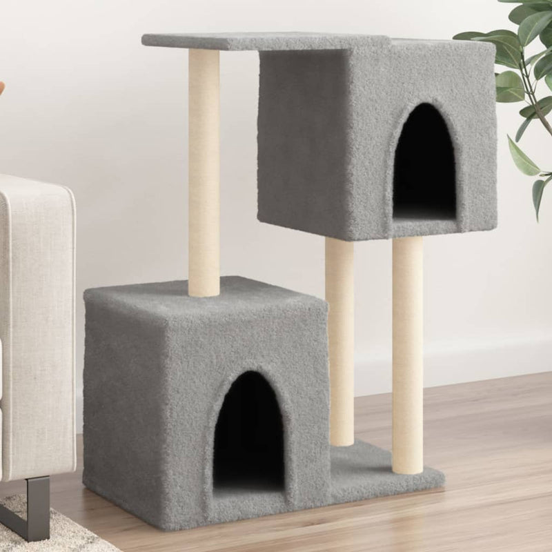 Load image into Gallery viewer, Vidaxl kattenmeubel met sisal krabpalen 86 cm lichtgrijs

