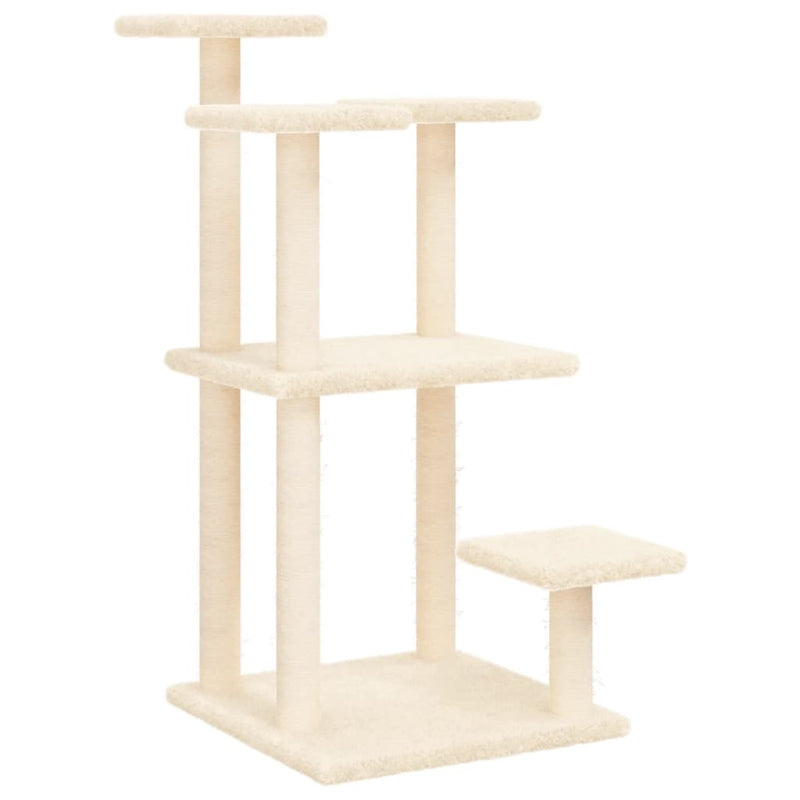 Load image into Gallery viewer, Vidaxl krabpaal met platforms 98,5 cm crèmekleurig
