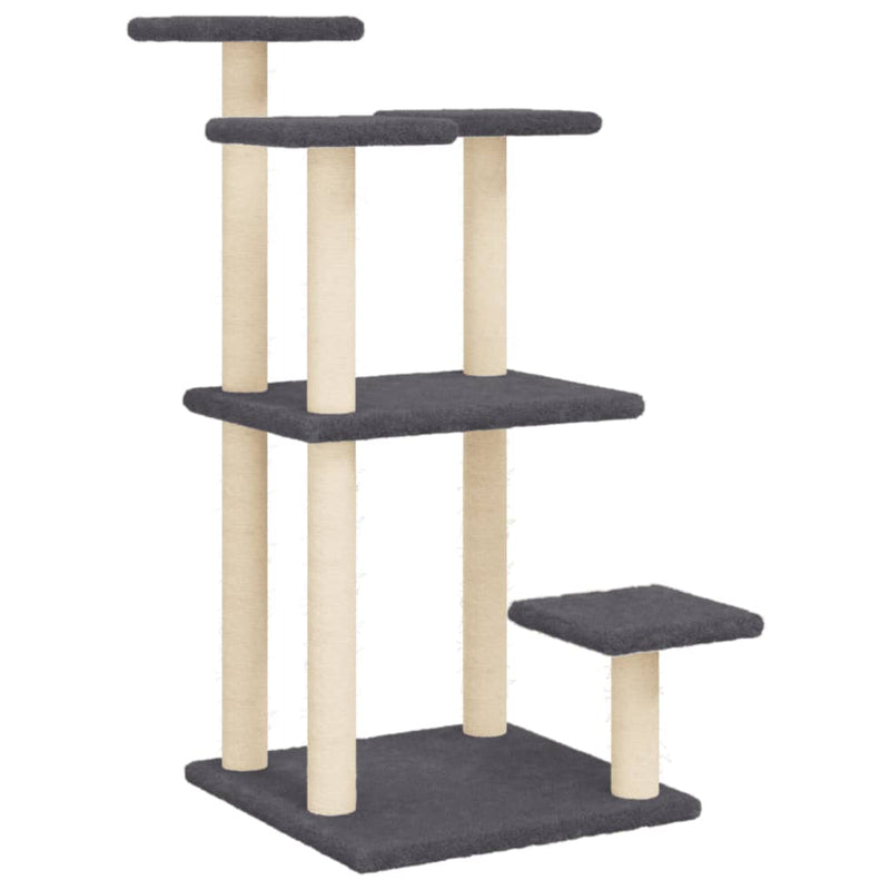 Load image into Gallery viewer, Vidaxl krabpalen met platforms 98,5 cm donkergrijs
