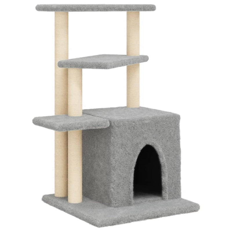 Load image into Gallery viewer, Vidaxl kattenmeubel met sisal krabpalen 83,5 cm lichtgrijs

