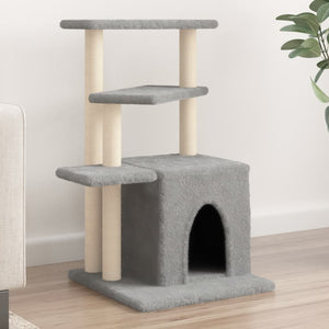 Vidaxl kattenmeubel met sisal krabpalen 83,5 cm lichtgrijs
