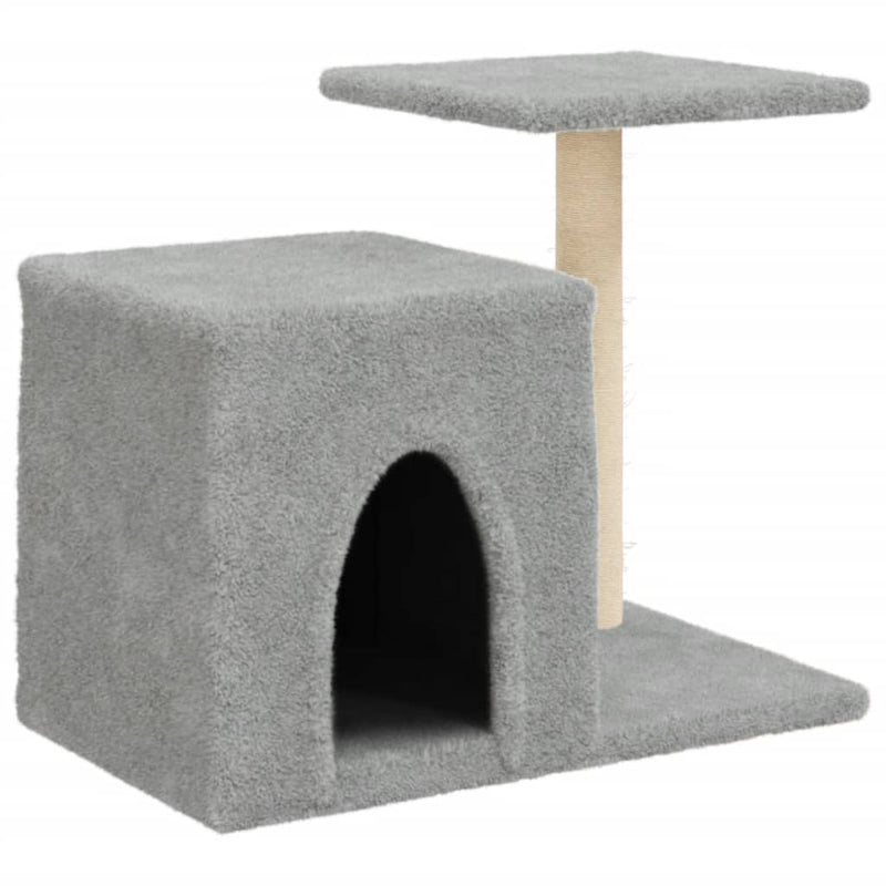 Load image into Gallery viewer, Vidaxl kattenmeubel met sisal krabpalen 50,5 cm lichtgrijs
