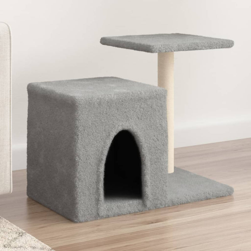 Load image into Gallery viewer, Vidaxl kattenmeubel met sisal krabpalen 50,5 cm lichtgrijs
