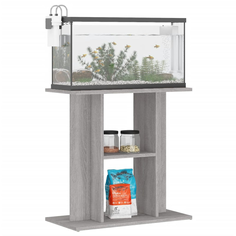 Load image into Gallery viewer, Vidaxl aquariumstandaard 60x30x60 cm bewerkt hout grijs sonoma
