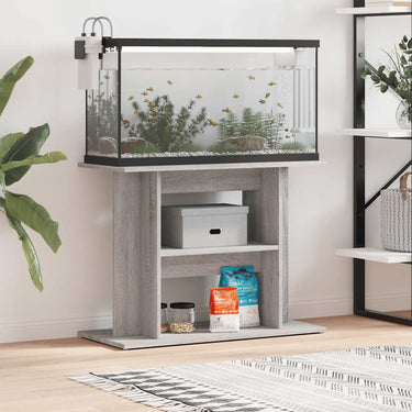 Vidaxl aquariumstandaard sonoma grijs 80x35x60 cm bewerkt hout