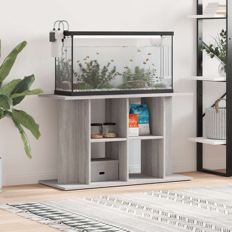 Load image into Gallery viewer, Vidaxl aquariumstandaard 100x40x60 cm bewerkt hout grijs sonoma
