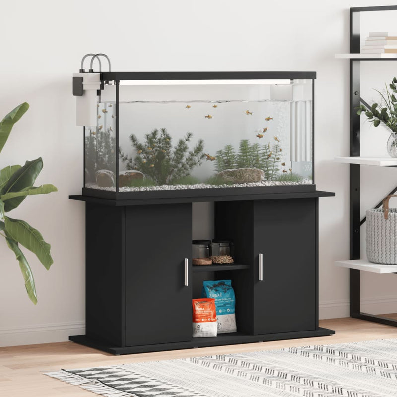 Load image into Gallery viewer, Vidaxl aquariumstandaard 101x41x58 cm bewerkt hout zwart
