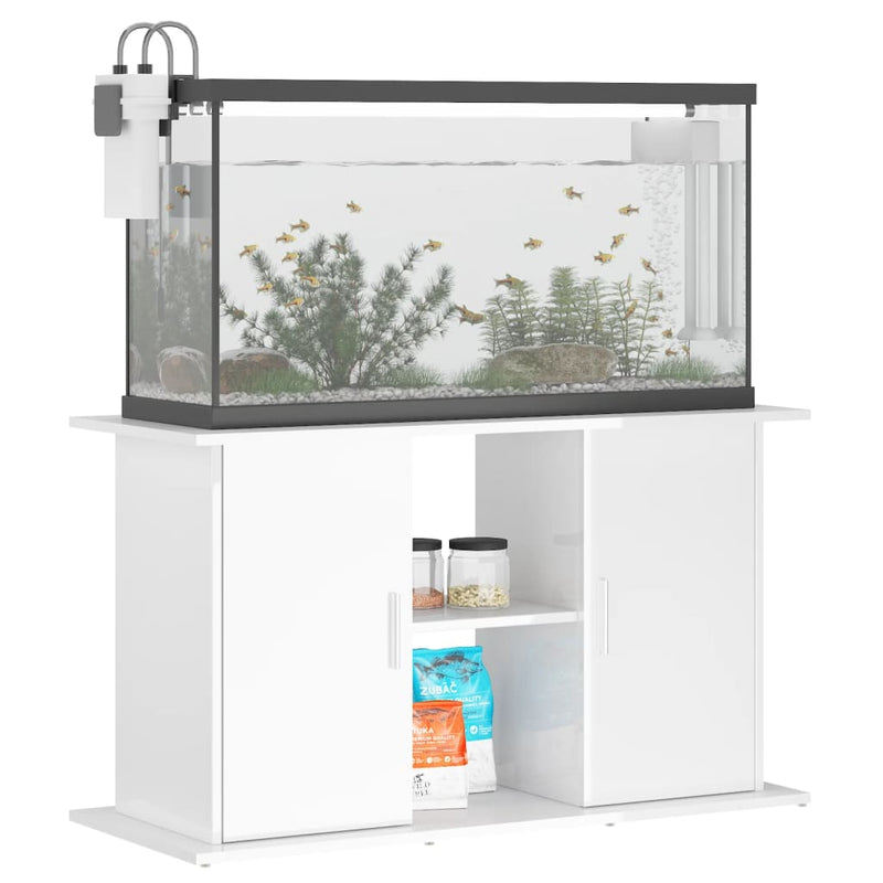 Load image into Gallery viewer, Vidaxl aquariumstandaard 101x41x58 cm bewerkt hout hoogglans wit
