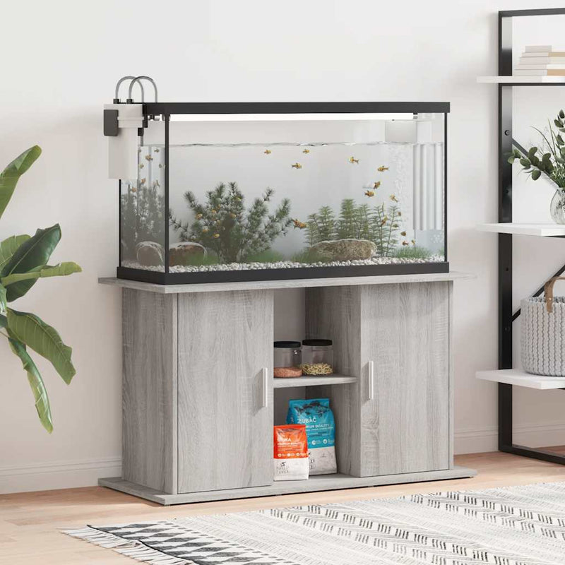 Load image into Gallery viewer, Vidaxl aquariumstandaard 101x41x58 cm bewerkt hout grijs sonoma eiken
