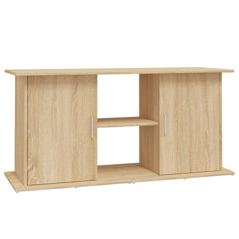 Load image into Gallery viewer, VidaXL Aquariumstandaard 121x41x58 cm bewerkt hout sonoma eikenkleurig
